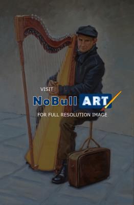 Oil - French Harp Player - Oil